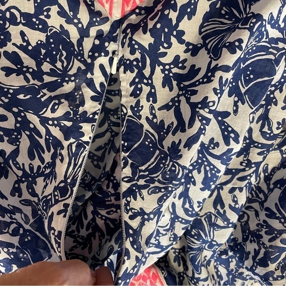 Lilly Pulitzer Ocean Cove Long Sleeve Tunic Top Oyster Bay Blue Krillin It. Sz S - Picture 15 of 15